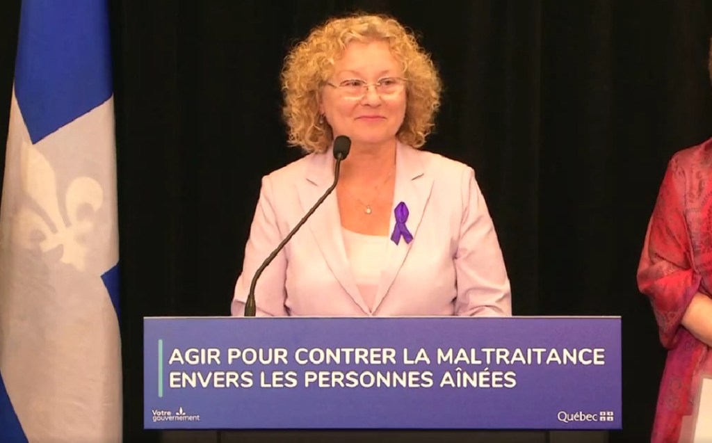 La ministre responsable des Aînés et des Proches aidants, Marguerite Blais