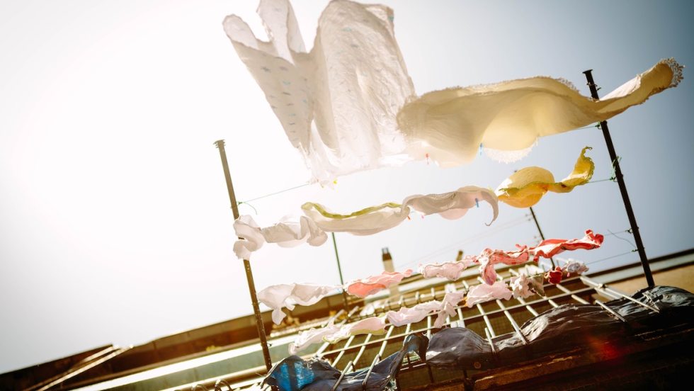 Le vent et le soleil s'occupent du séchage de vos vêtements.