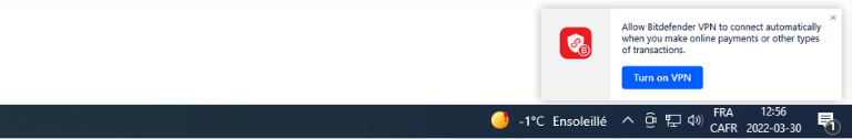 Un aperçu des diverses notifications que l'on peut recevoir qui nous conseille de la sécurité de notre système. aperçu notifications Bitdefender autopilot suggestions protection