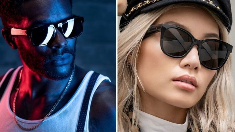Bose Frames rondes carr&eacute;es lunettes soleil bluetooth haut-parleur musique appel assitant vocal