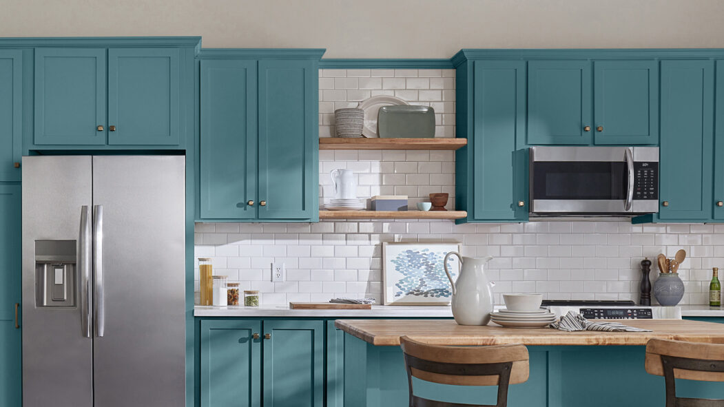Une cuisine aux couleurs tendance de Dulux, 2023