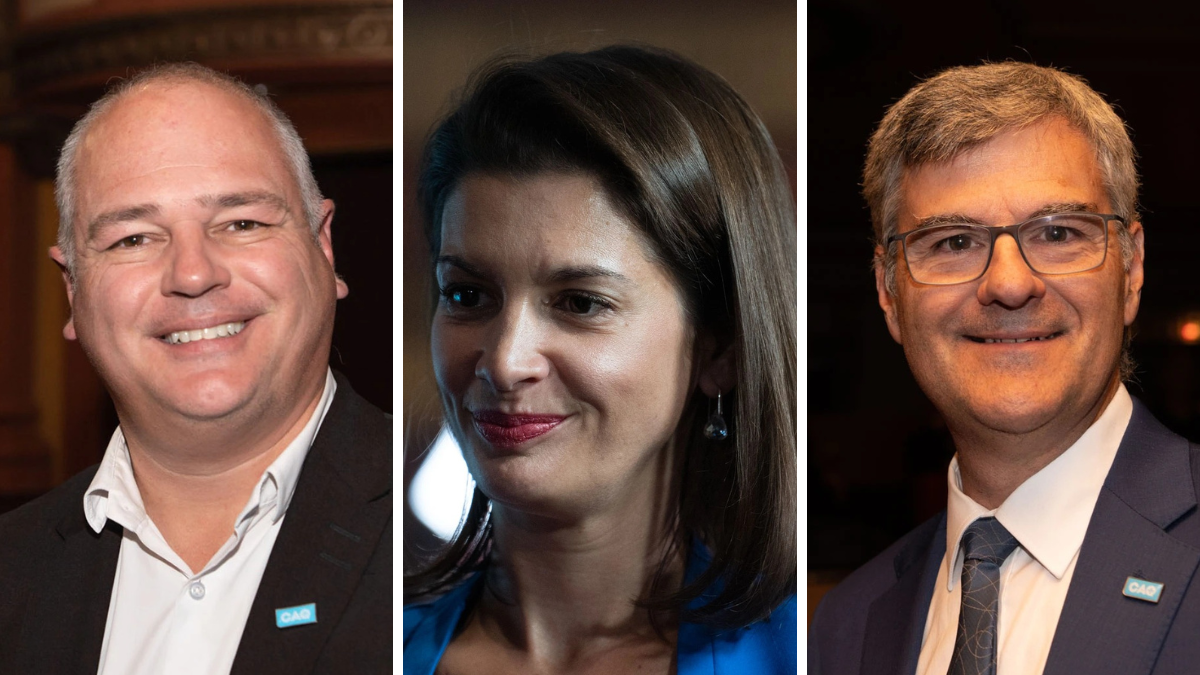 Jonathan Julien, Geneviève Guilbault et Éric Caire