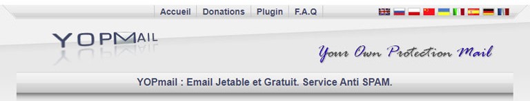 adresse courriel &eacute;ph&eacute;m&egrave;re yopmail interface simple