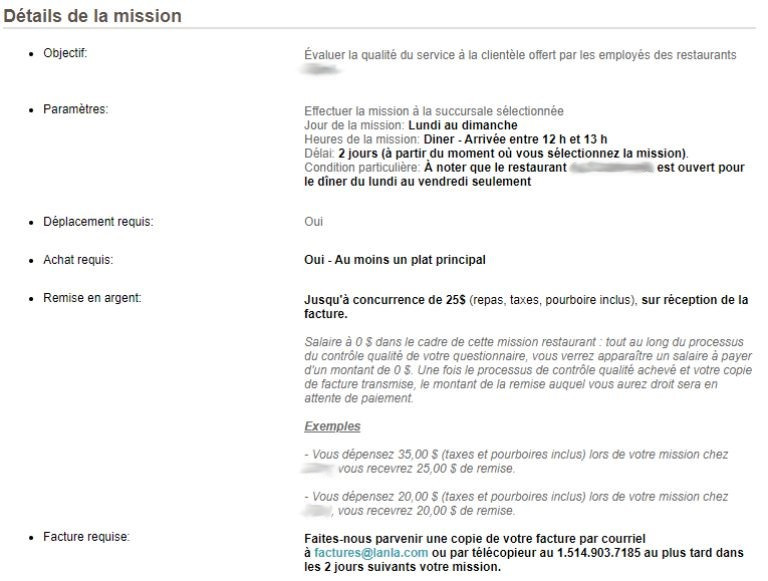 aper&ccedil;u mission r&eacute;mun&eacute;ration client myst&egrave;re lanla