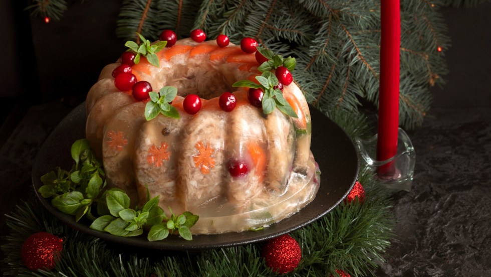 L'aspic est un plat traditionnellement servi à Noël