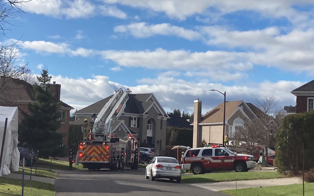 Feu de sécheuse résidence de Saint-Augustin