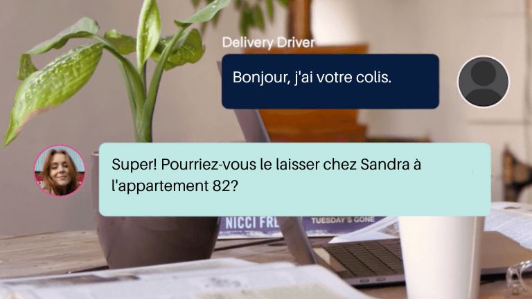 aper&ccedil;u utilisation application QBell SMS