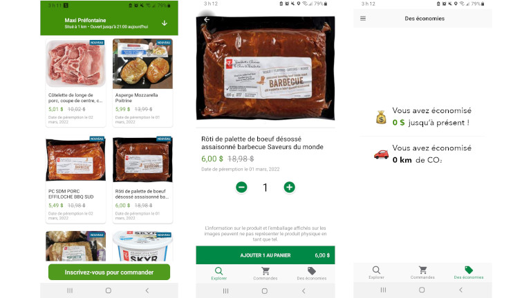 L'application FoodHero offre toutes sortes d'offres exclusives sur des produits en fin de vie, mais qui sont encore bons! application FoodHero téléphone intelligent gaspillage alimentaire nourriture périmées