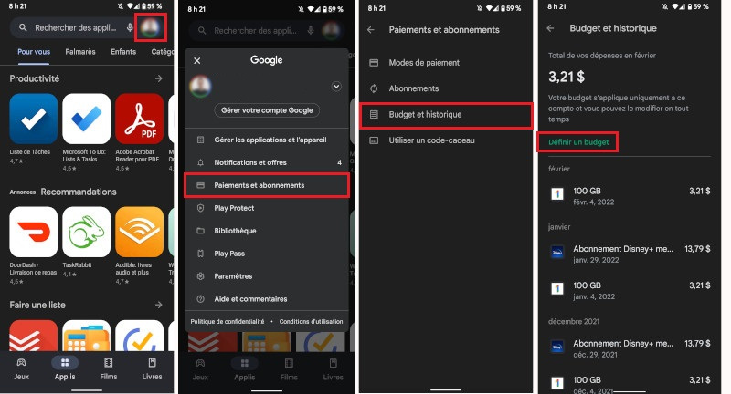 application google play store appareils intelligent android téléphone tablette