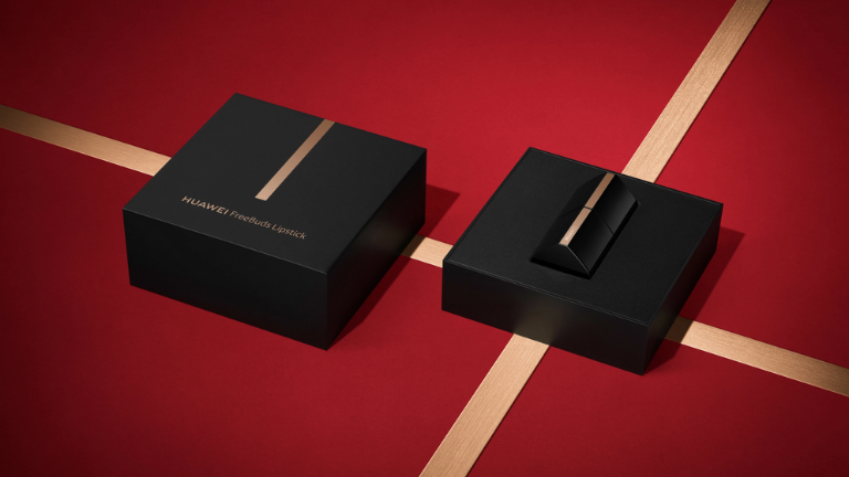 Non seulement l’emballage des FreeBuds Lipstick est chic… mais il est également parfumé! emballage esthétique parfumé écouteurs huawei freebuds lipstick