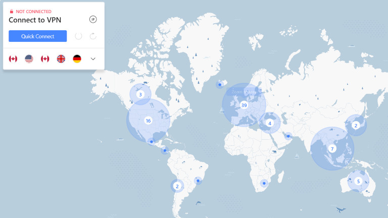 VPN connexion serveurs pays