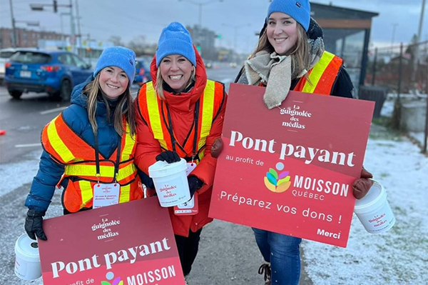 Collecte de rue Guignolée des médias 2022