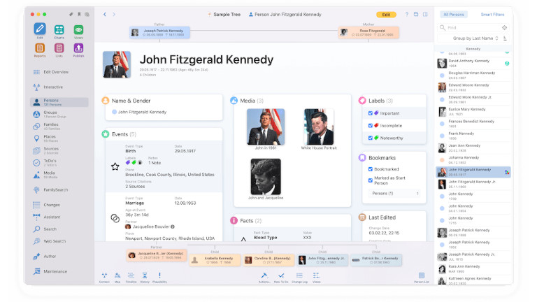 Fiche macFamilyTree 10
