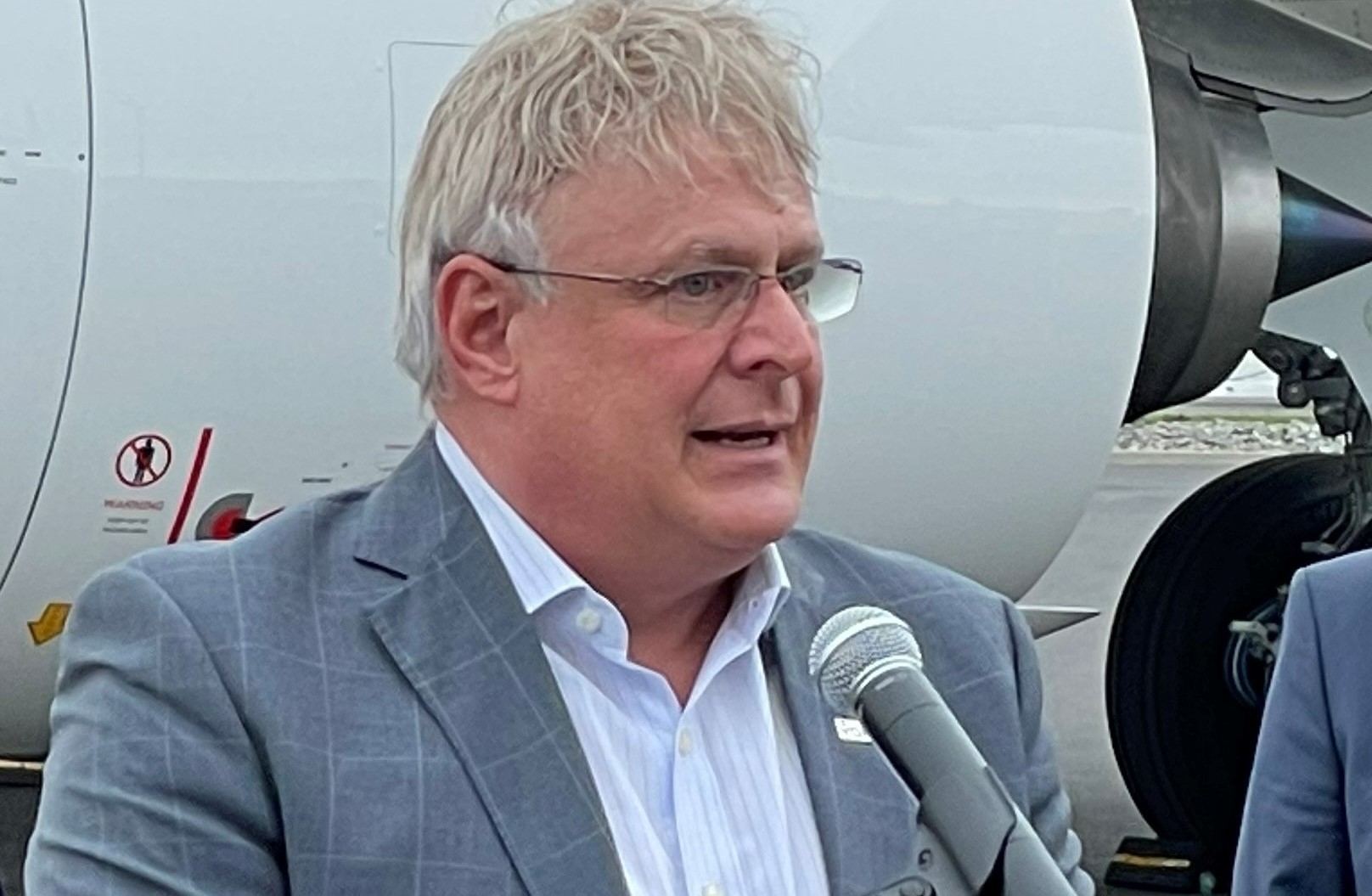 St&eacute;phane Poirier, pr&eacute;sident A&eacute;roport Jean-Lesage YQB