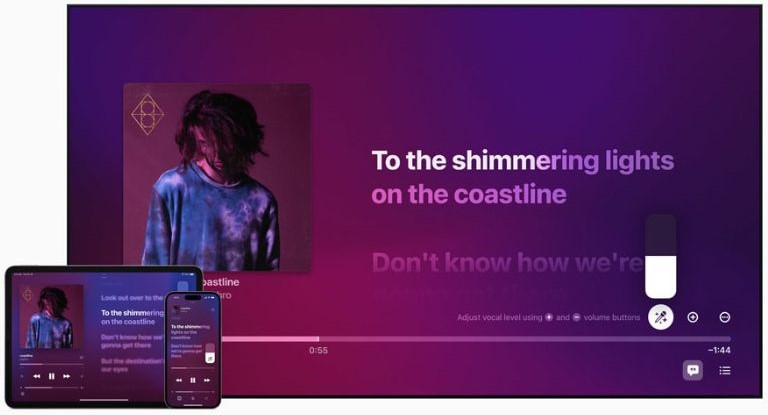aper&ccedil;u apple music sing fonctionnalit&eacute; karaok&eacute; iphone ipad apple tv