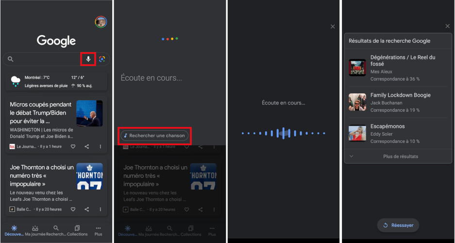 Google identifier chanson fredonner siffler musique telephone intelligent