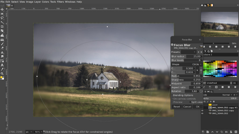 Gimp est doté de nombreux filtres et réglages qui, comme Photoshop, facilite le processus de retouche photo. exemple retouche photo logiciel gratuit Gimp