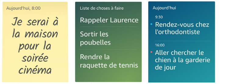 Le but de l’Echo Show 15? Servir de babillard intelligent pour toute la famille en même temps. babillard électronique intelligent famille Amazon Echo Show 15