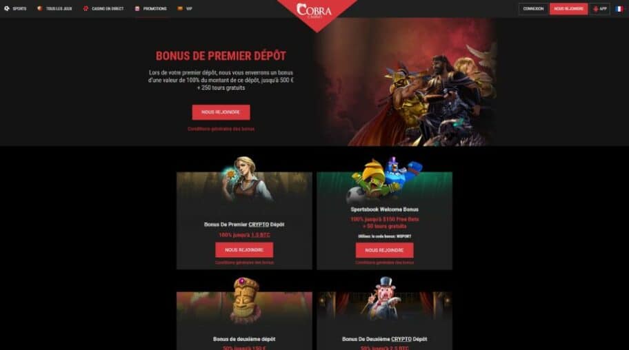 bonus cobra casino