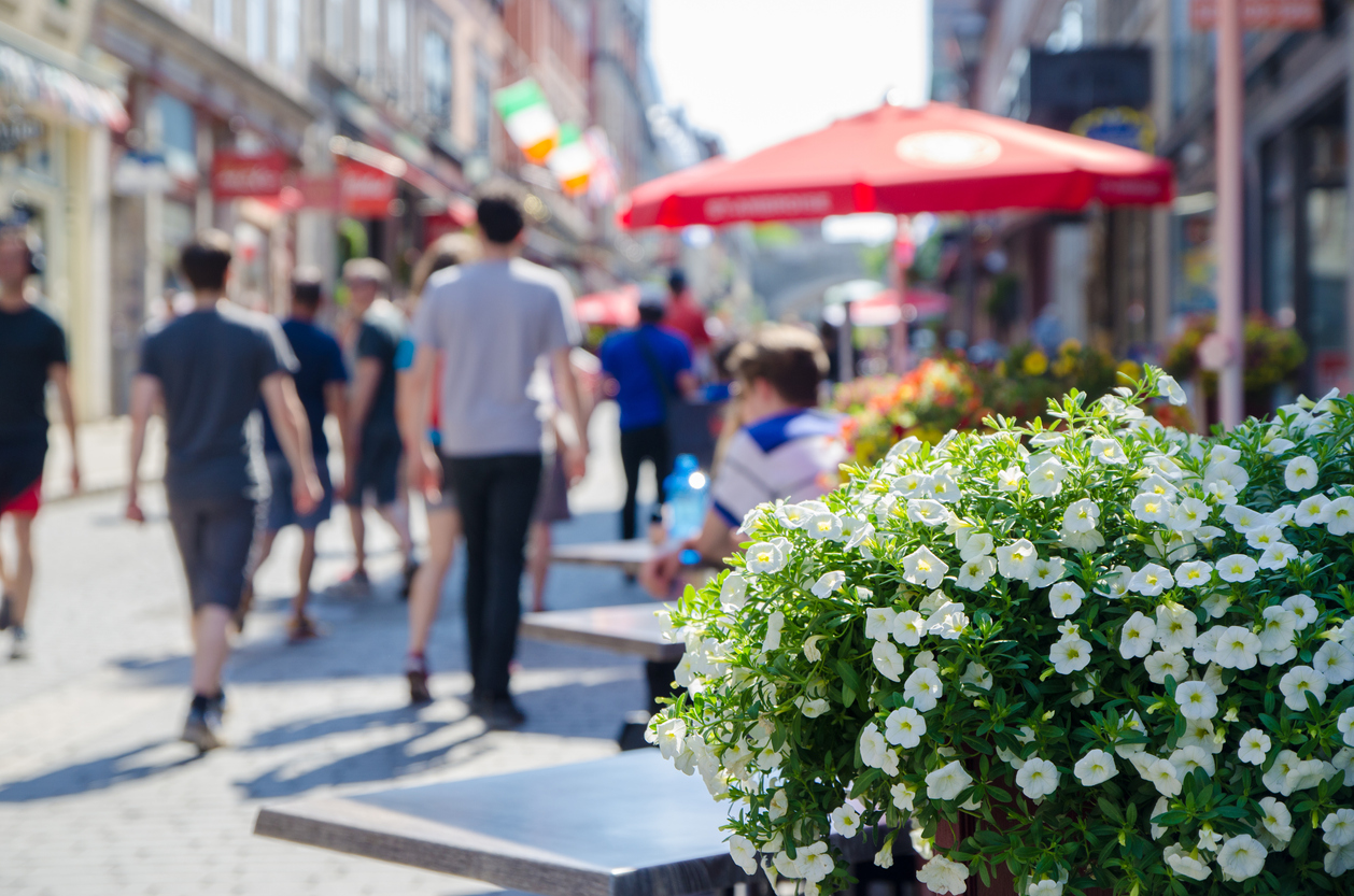 Déplacements de piétons dans le Vieux-Québec