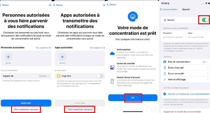 La marche à suivre pour ajouté le petit bonhomme via le mode concentration d'iOS 15 ou plus récent. comment ajouter le bonhomme sourire via le mode concentration ios 15