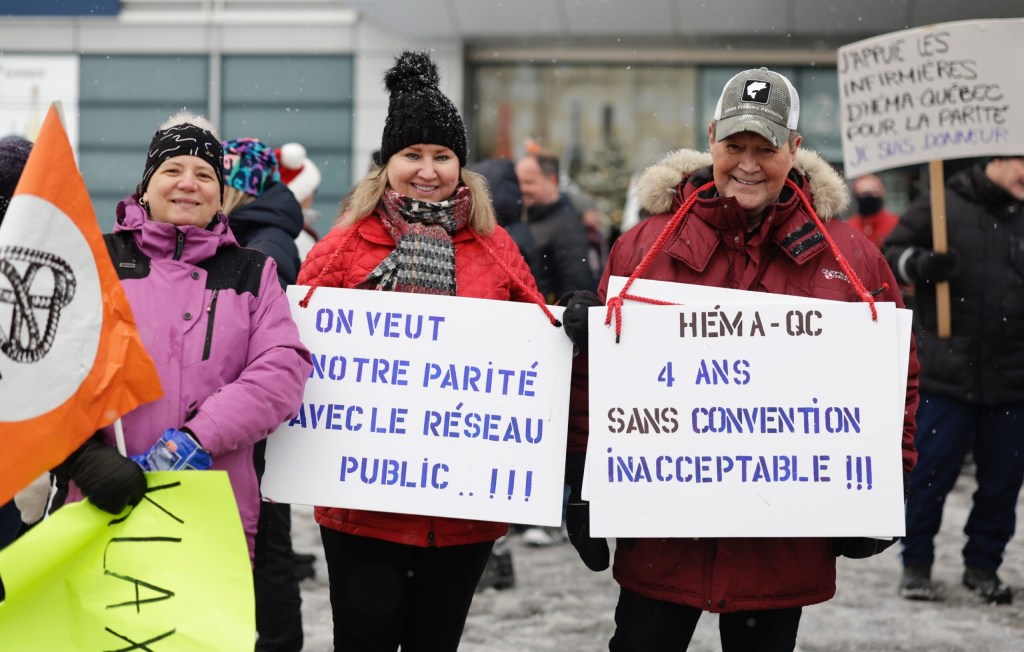 Grève des infirmières d'Héma-Québec