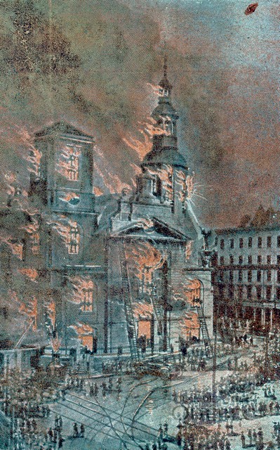 Incendie basilique Notre-Dame de Qu&eacute;bec