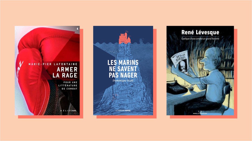 L’essai « Armer la rage : Pour une littérature de combat » de Marie-Pier Lafontaine, le roman « Les marins ne savent pas nager » de Dominique Scali et la bande dessinée « René Lévesque : Quelque chose comme un grand homme » de Marc Tessier et un collectif d’artistes font partie des finalistes des Prix des libraires 2023.