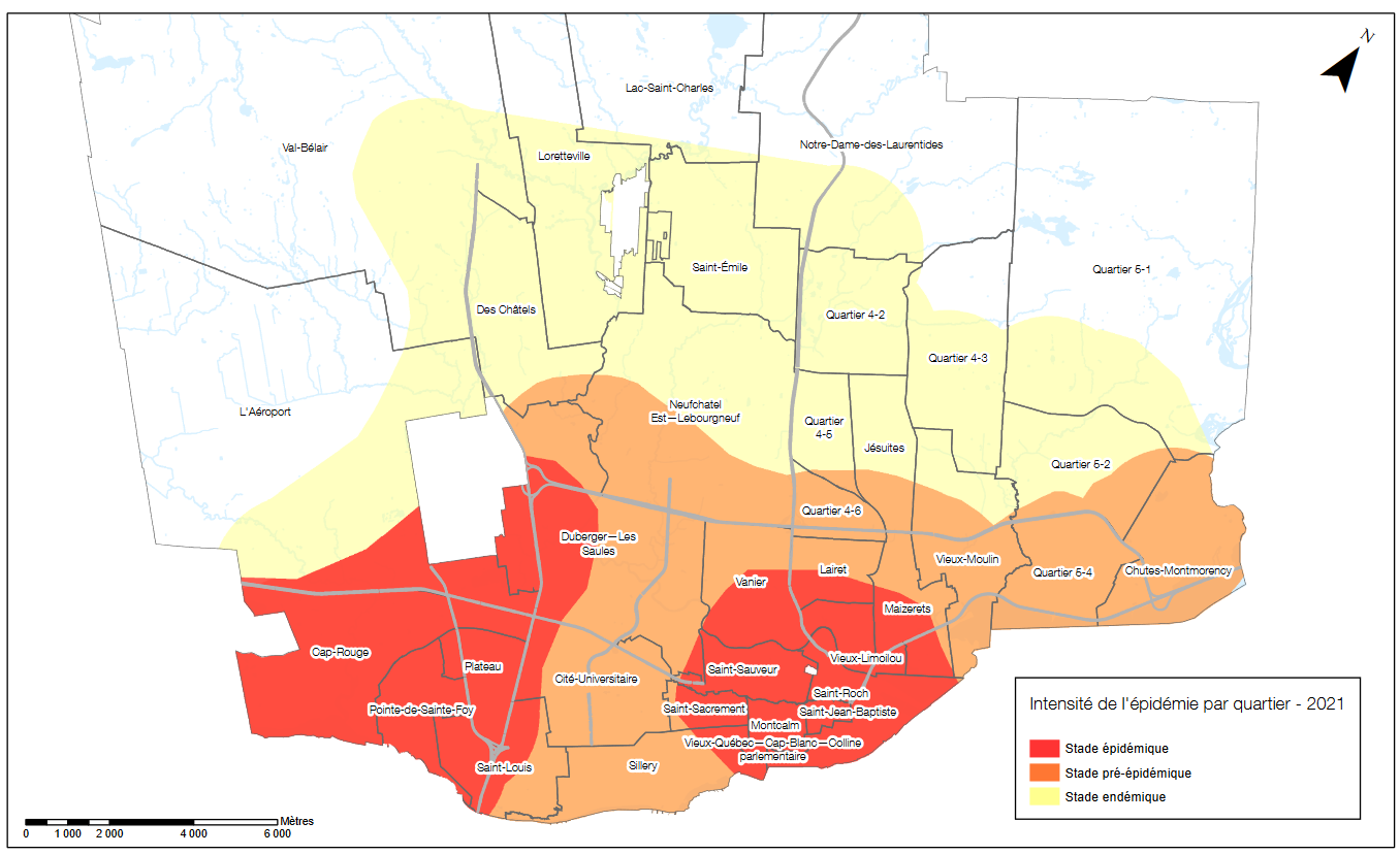 Progression agrile du fr&ecirc;ne sur le territoire de Qu&eacute;bec