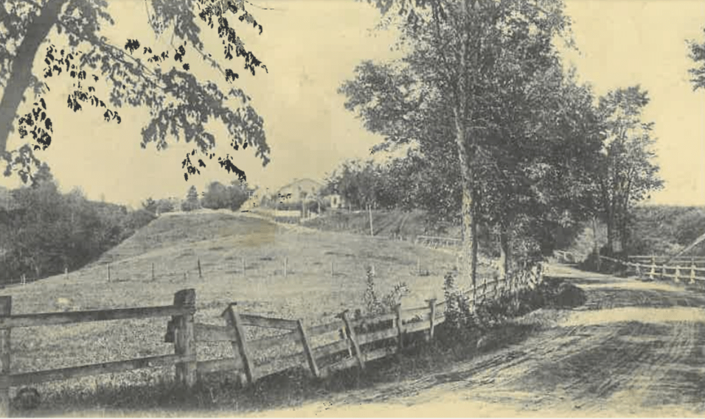 Carte postale route vers L'Ancienne-Lorette au 18e siècle