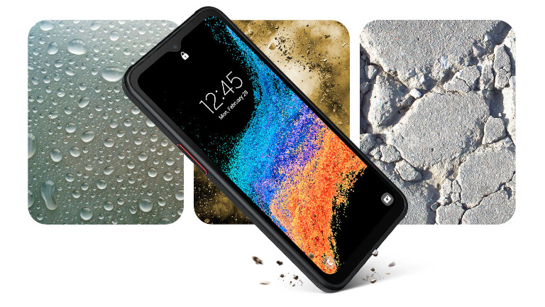 samsung galaxy xcover pro r&eacute;sistant eau poussi&egrave;re utilisation gants