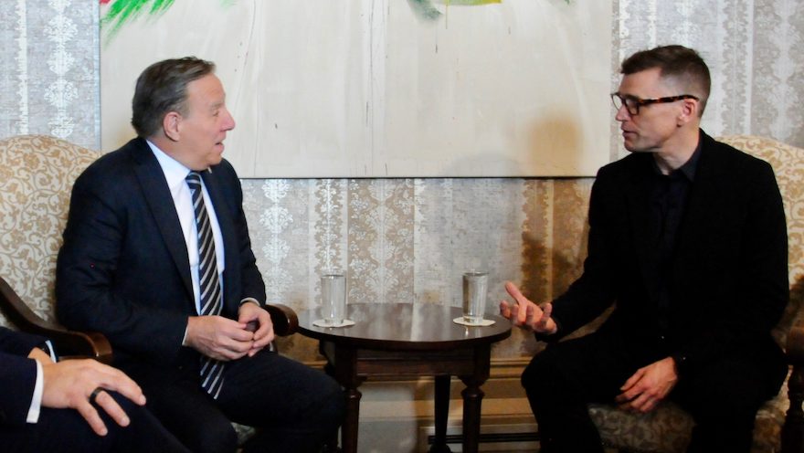 Le maire de Québec Bruno Marchand et le Premier Ministre du Québec François Legault.