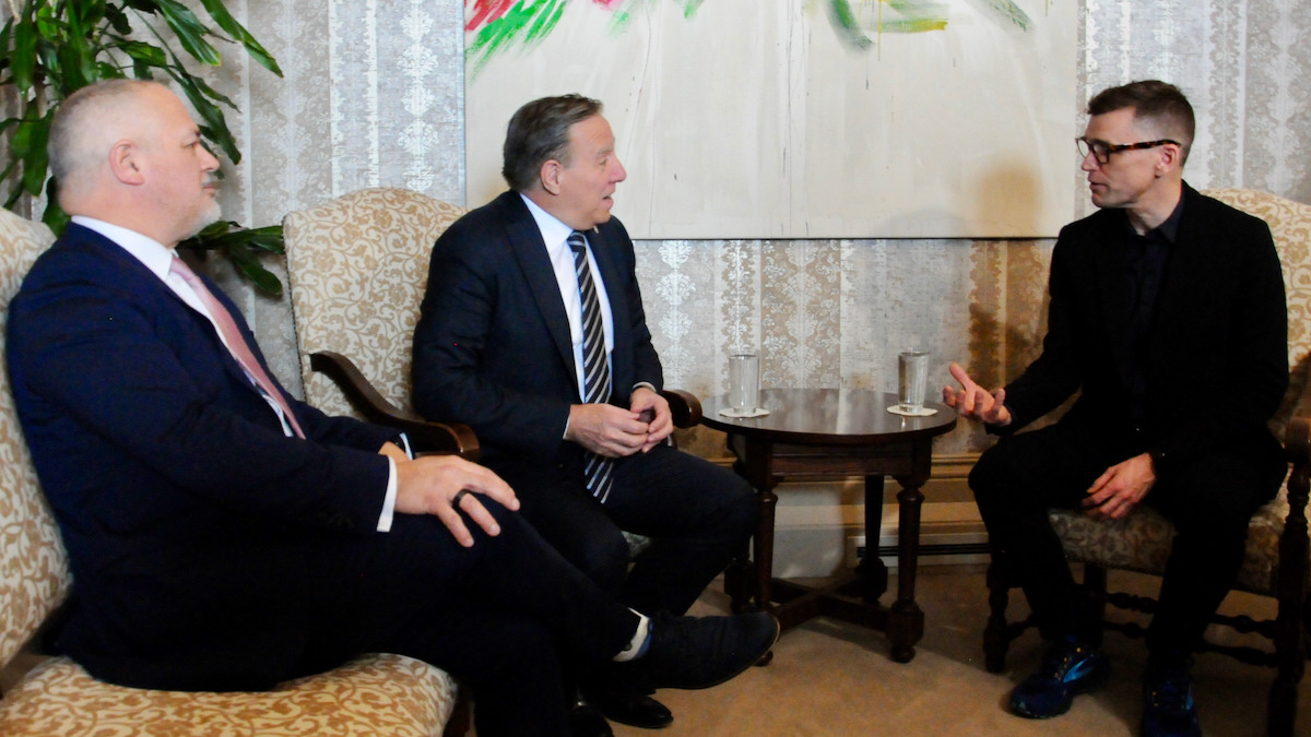 Le maire de Québec Bruno Marchand et le Premier Ministre du Québec François Legault.