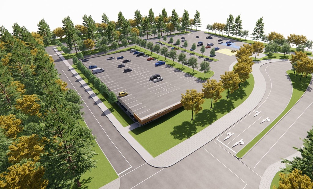 Esquisse futur stationnement Aquarium