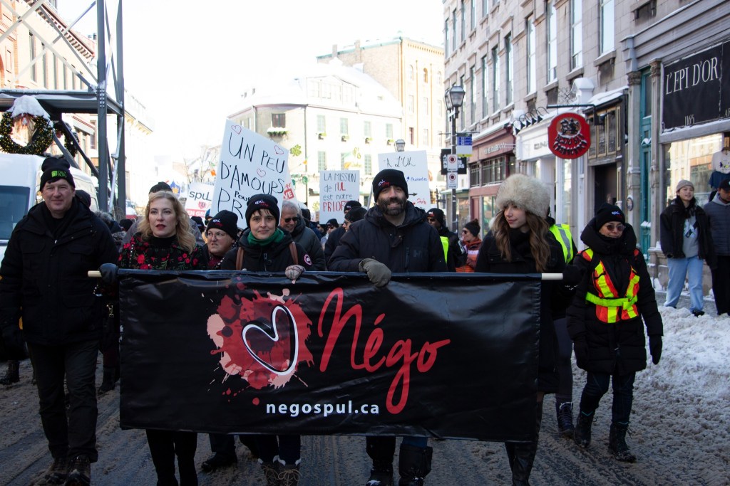Manifestation grève SPUL à Québec