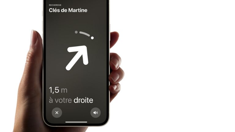 aper&ccedil;u iPhone 11 guide airtag bande ultralarge