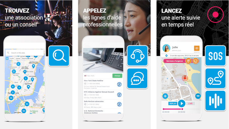 L'application App-Elles permet d'alerter nos contacts et joindre les autorités lorsqu'on est en danger. Application mobile App-Elles