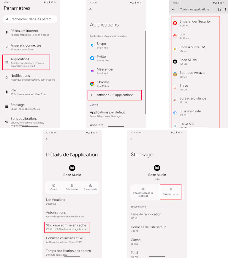 Voici comment vider la cache d’une application sur un téléphone ou une tablette Android. Comment vider la cache des applications téléphones tablettes Android