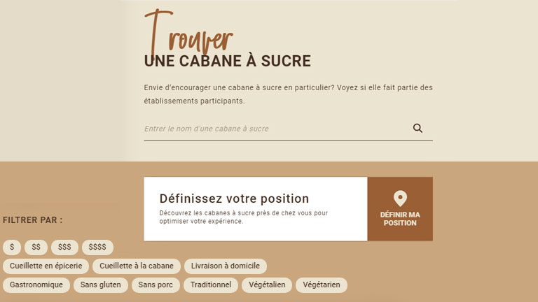 ma cabane &agrave; la maison filtres g&eacute;olocatisation nom