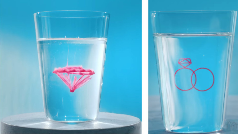 L'imprimante 3D LiDR permet d'imprimer n'importe quel motif dans l'eau! Motifs imprimante 3D LiDR