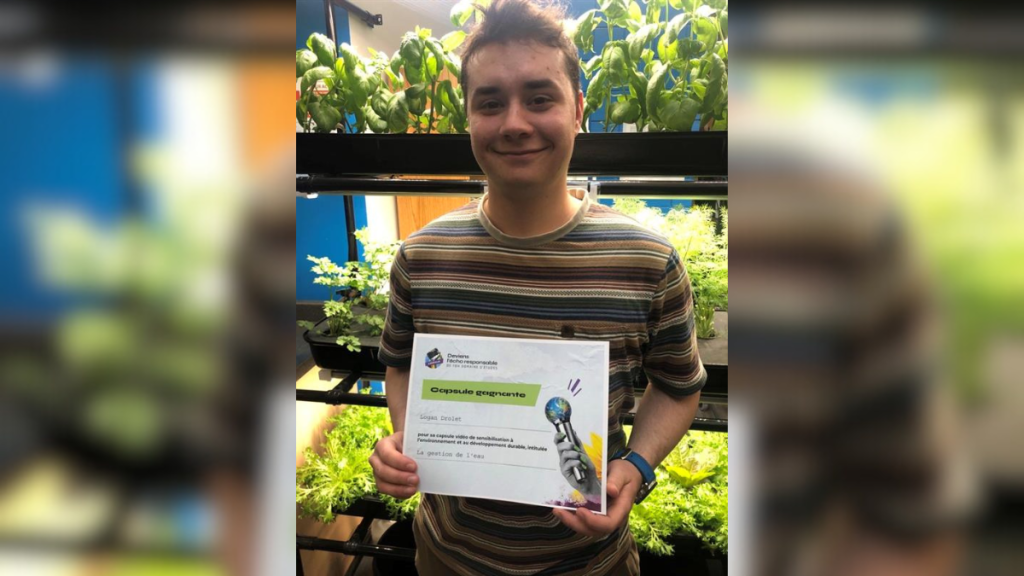 Logan Drolet lauréat CSF concours Écho responsable