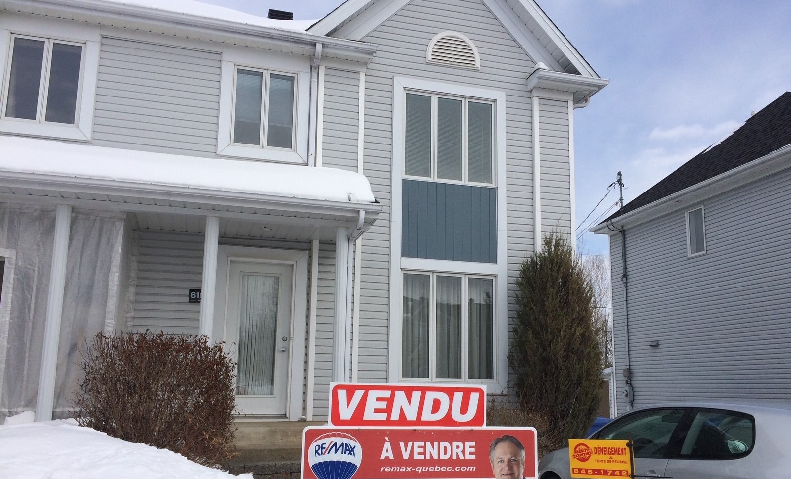 Maison jumelée vendue Québec hiver