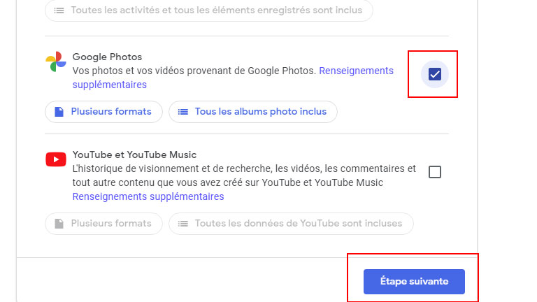 &Eacute;tape 2 t&eacute;l&eacute;charger biblioth&egrave;que photos Google