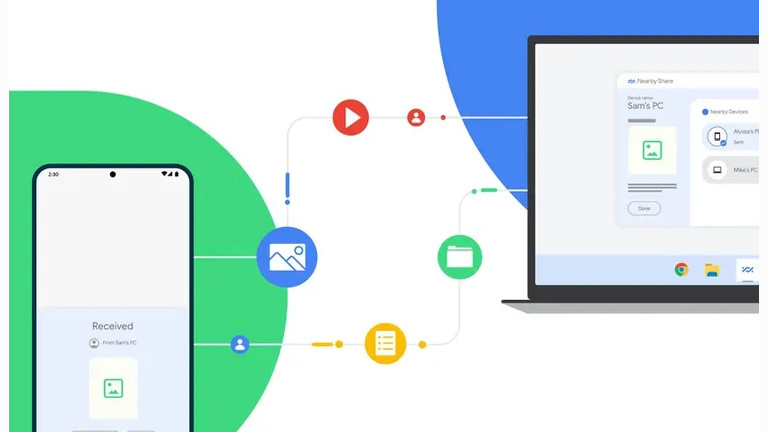 Nearby Share nous permet de transférer plusieurs types de fichiers entre nos appareils Android et notre PC. L'application Google Share Nearby