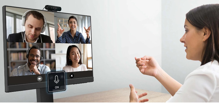 moniteur GW2485TC de BenQ micros appels vid&eacute;os