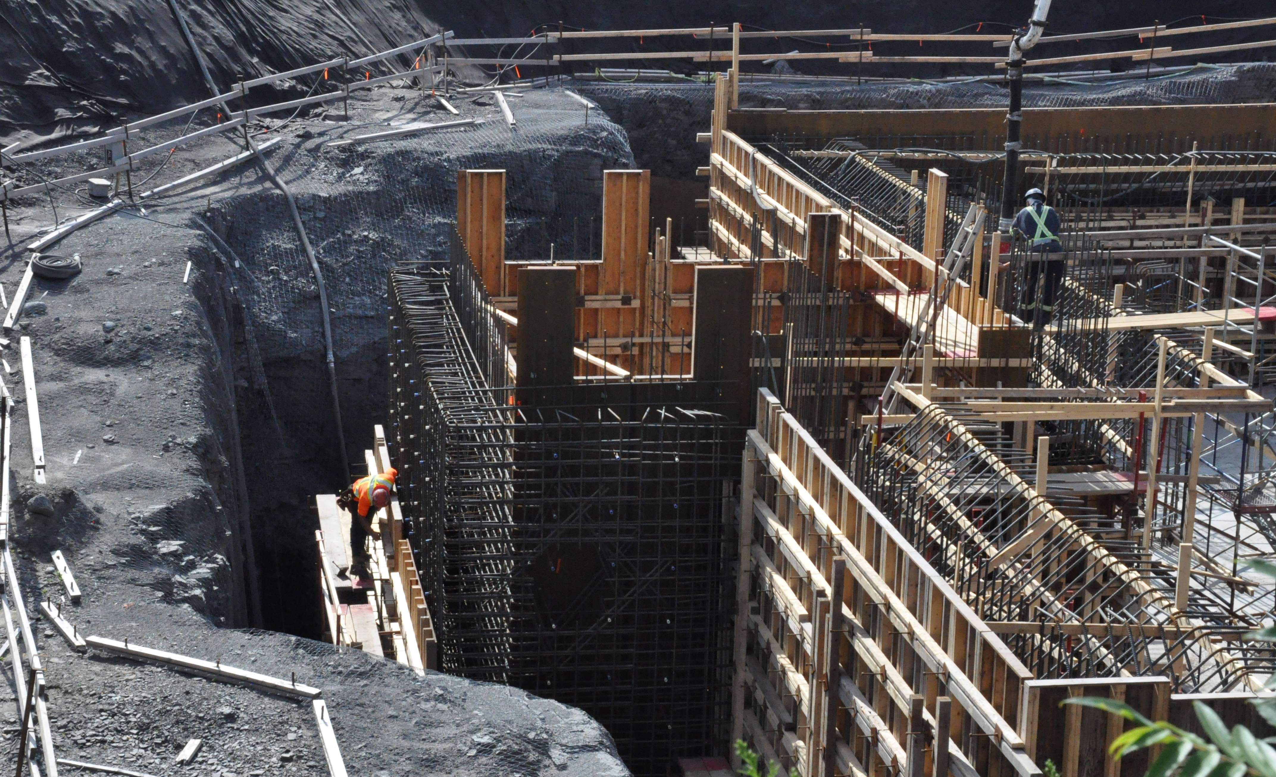 Chantier construction fondation