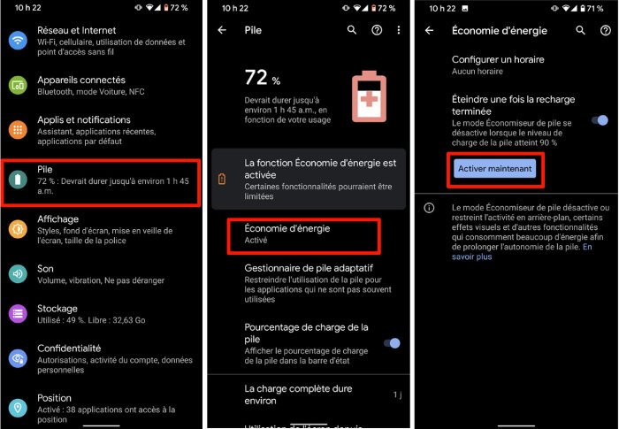 Android &eacute;conomie &eacute;nergie