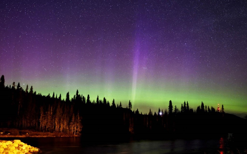 Aurores boréales parc des Laurentides