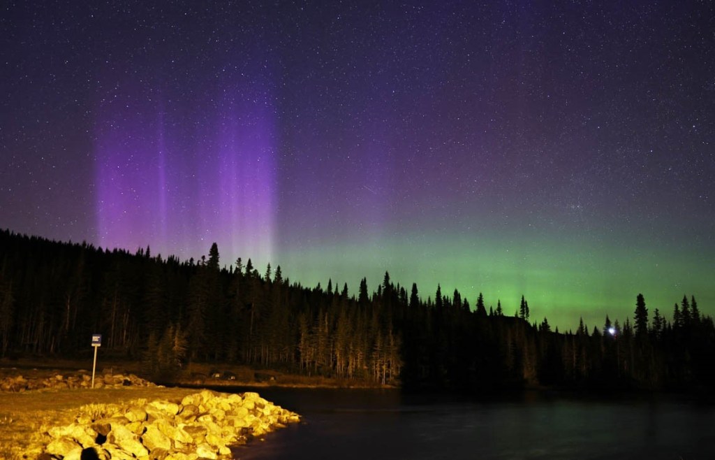 Aurores boréales parc des Laurentides