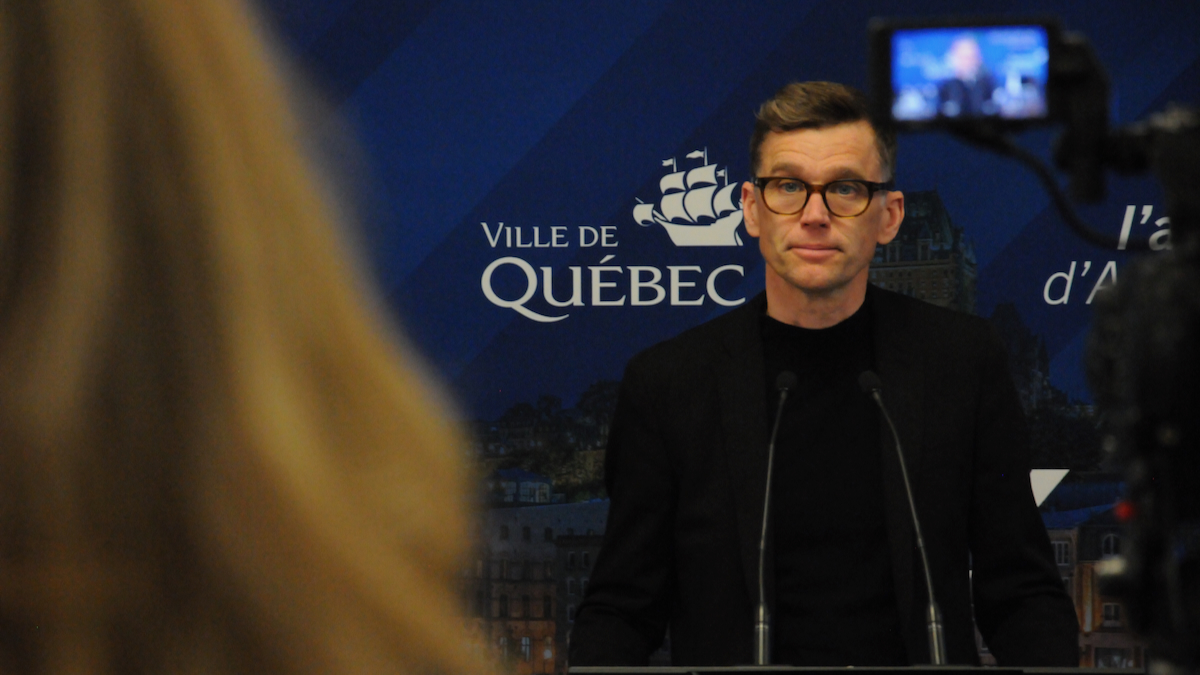 Le maire de Québec, Bruno Marchand